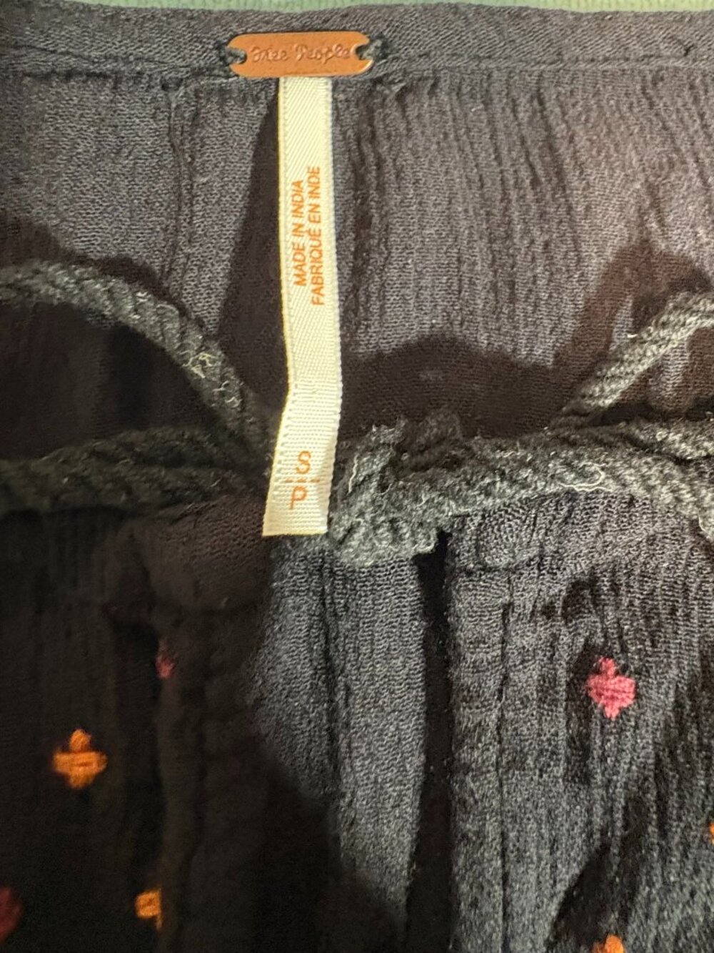 Free People Embroidered Tie-Front Tank Top - Picture 3 of 6